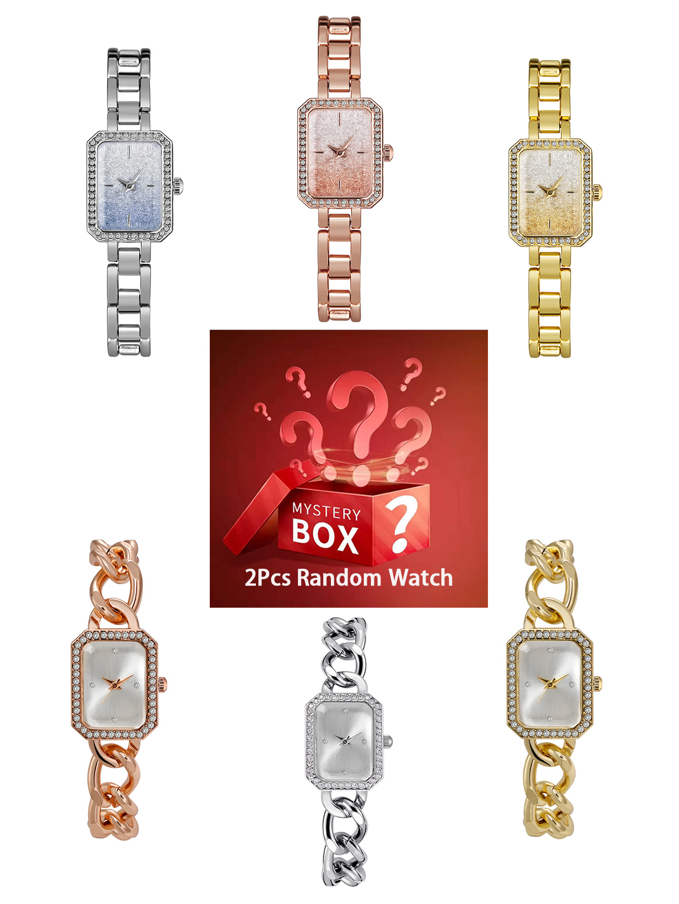 Luxury Watch Diamond - 2 piezas de relojes para mujer,