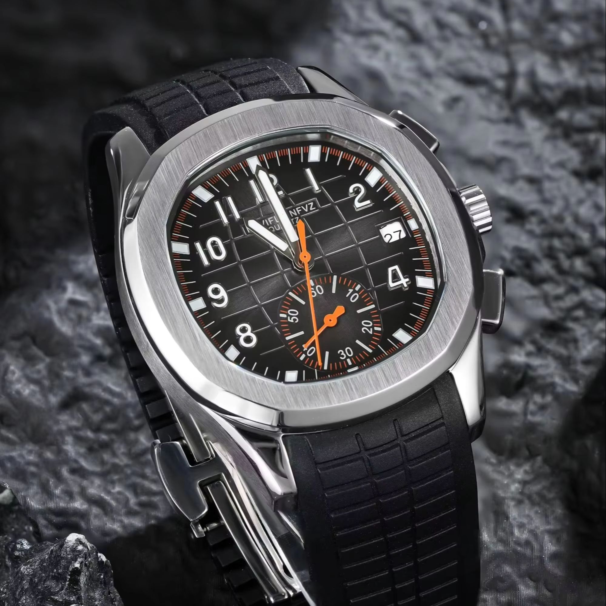 Luxury Watch With Rubber Strap - Reloj de lujo para hombre de