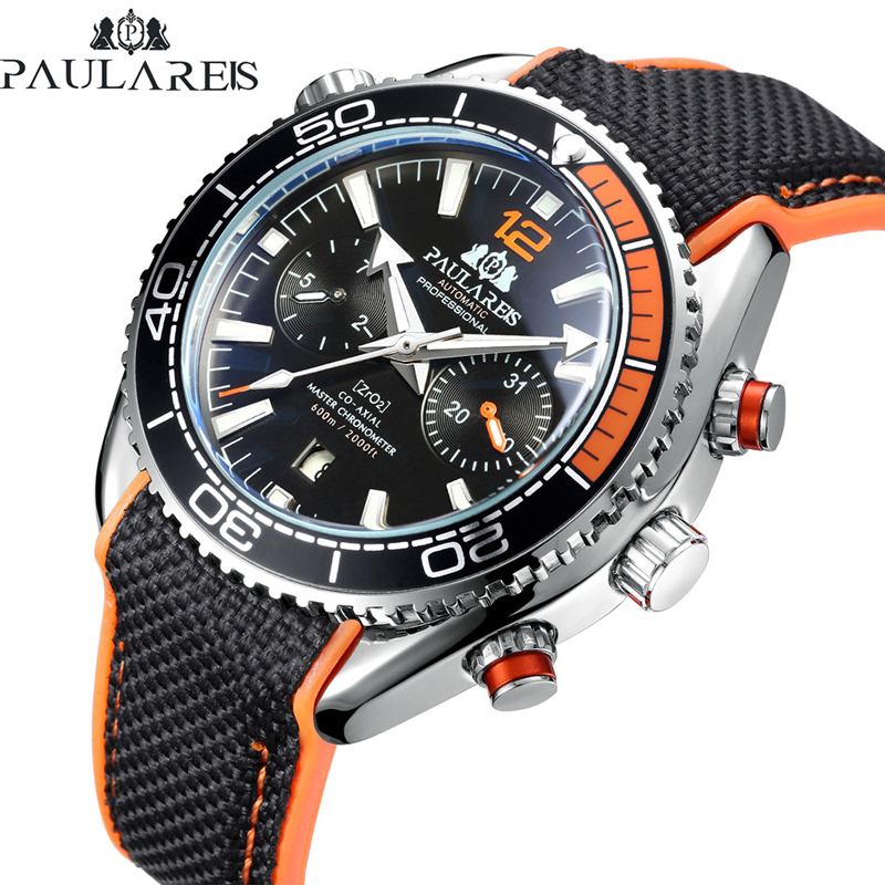 Luxury Watch Rubber Strap - PAULAREIS P, reloj mecánico automático de
