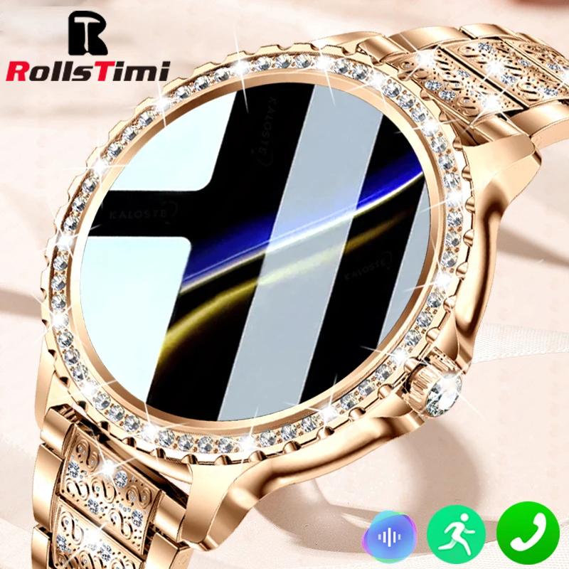 Luxury Watch On Wrist - Reloj inteligente dorado de lujo a