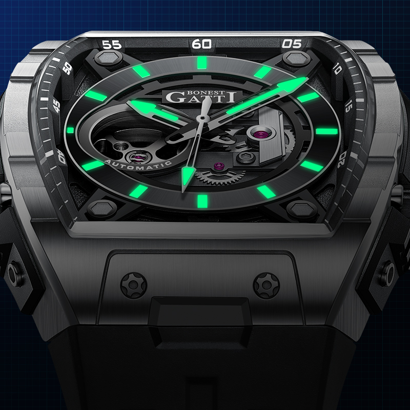 Reloj Mecánico Automático BONE - Luxury Watch With Rubber Strap reseña y precio