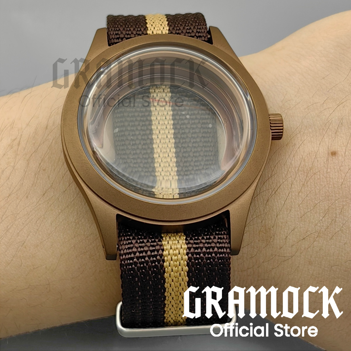 Caja de reloj GRAMOCK de 39mm  - Exhibition Caseback reseña y precio