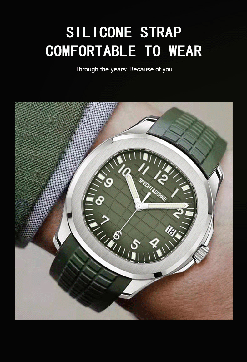 2025 nuevos relojes para hombr - Luxury Watch With Rubber Strap reseña y precio