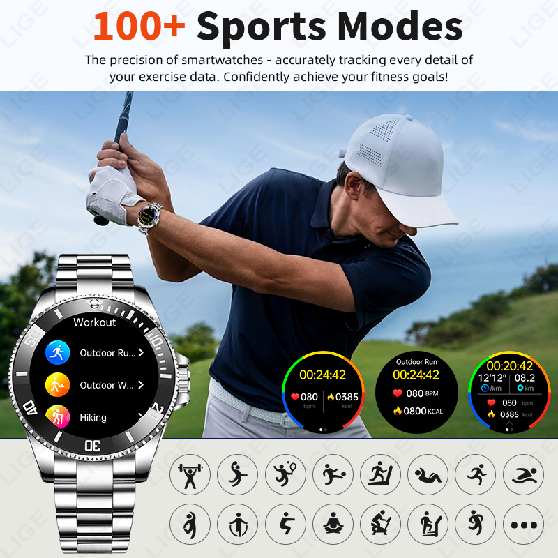 Reloj inteligente LIGE Busines - Luxury Watch On Wrist reseña y precio