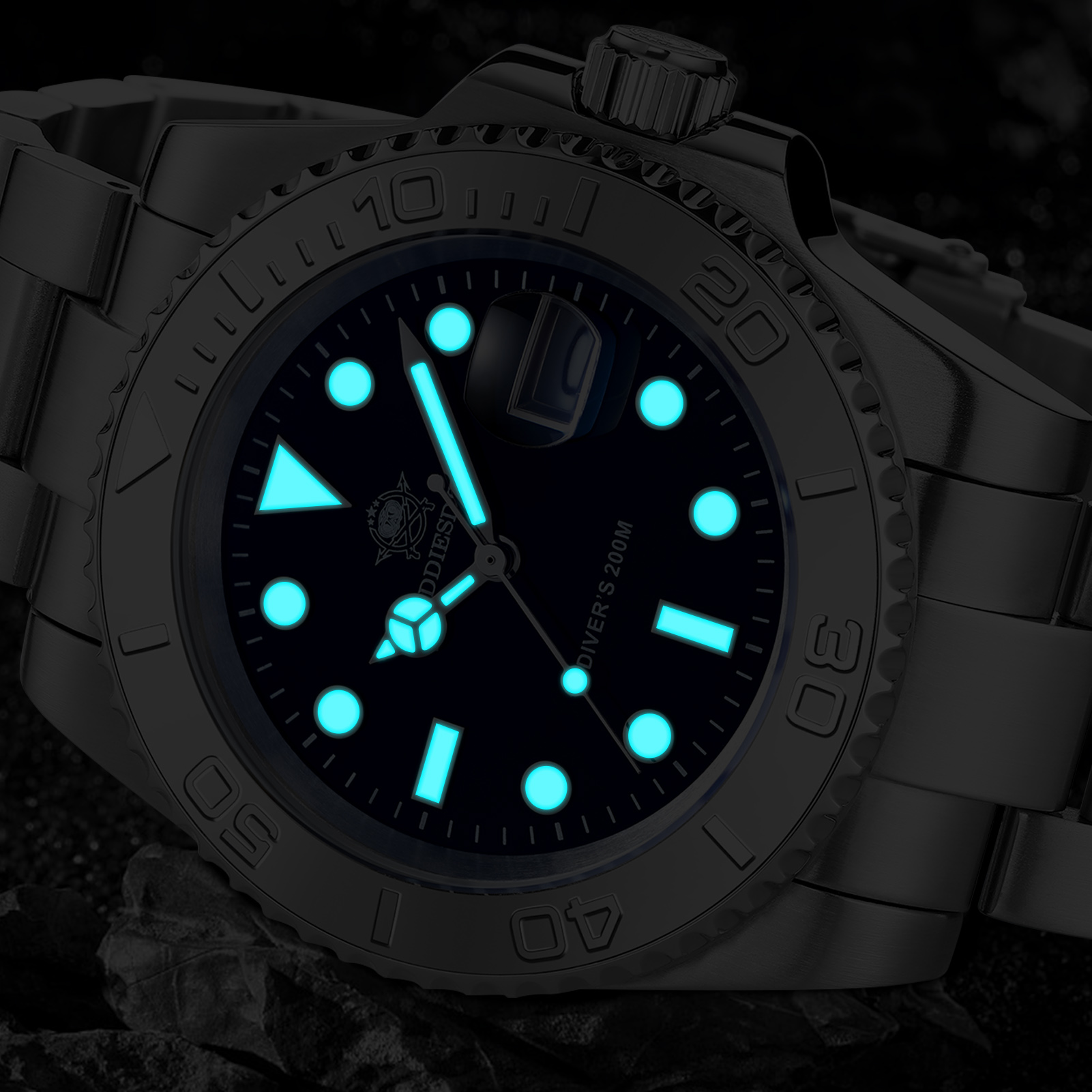 ADDIESIDVE-Reloj de acero inox - Diver Watch 300M reseña y precio