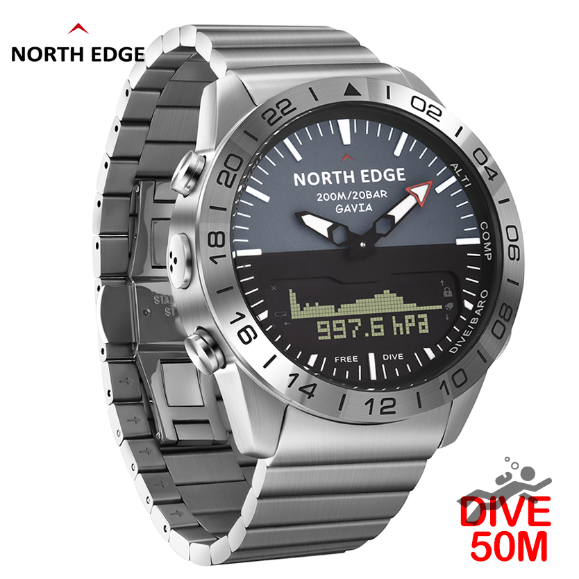 Reloj de buceo NORTH EDGE para - Diver Watch 300M reseña y precio