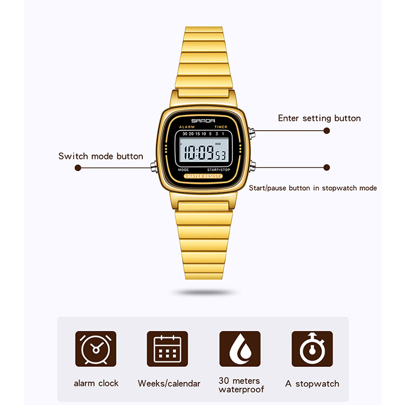 SANDA-reloj de cuarzo clásico  - Luxury Watch Time reseña y precio
