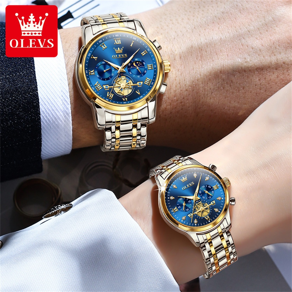 OLEVS-reloj de cuarzo para par - Luxury Watch Time reseña y precio