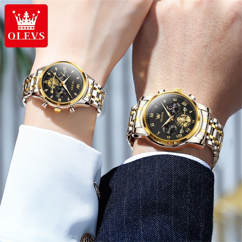OLEVS-reloj de cuarzo para par - Luxury Watch Time reseña y precio