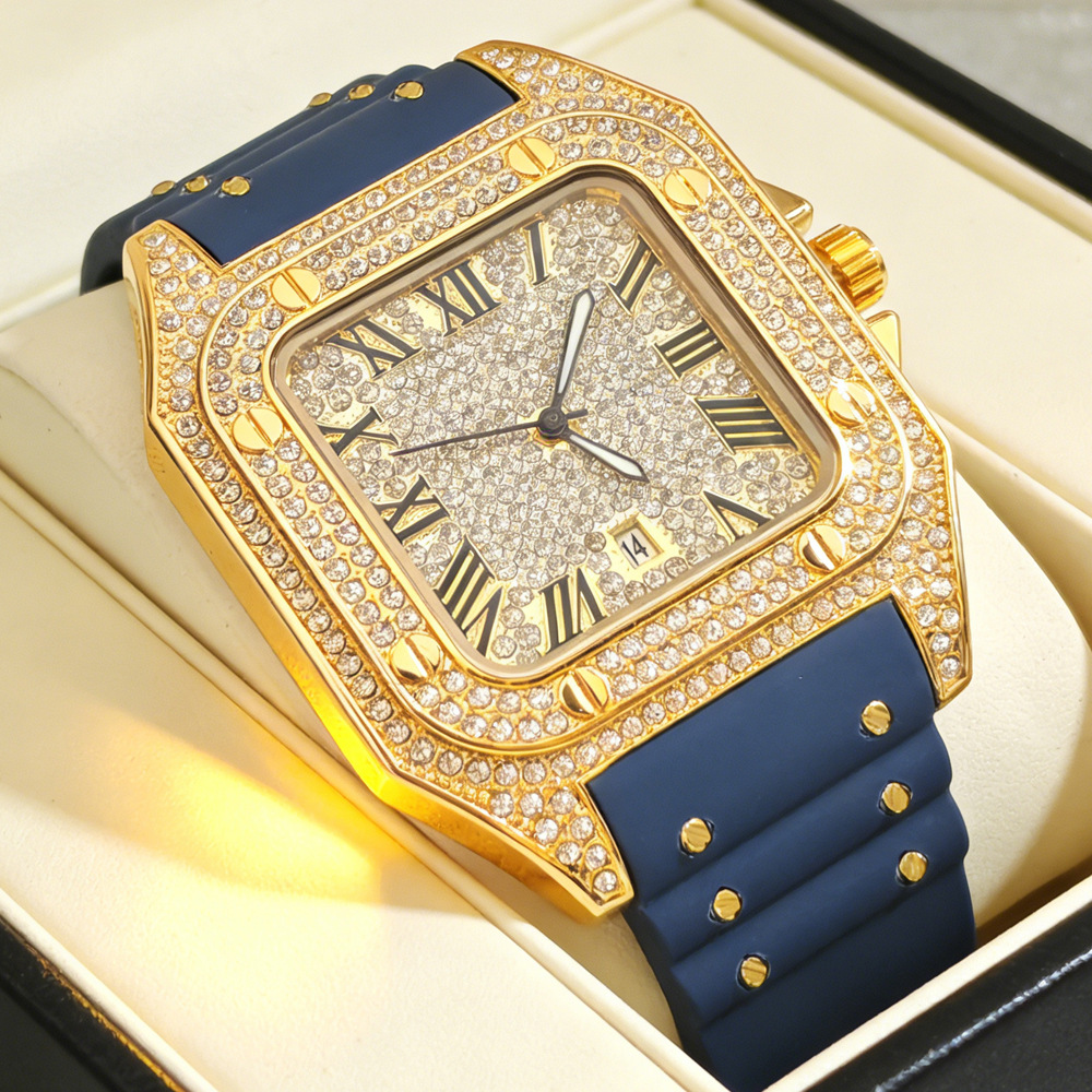 Reloj de Cuarzo Cuadrado con D - Luxury Watch With Rubber Strap reseña y precio