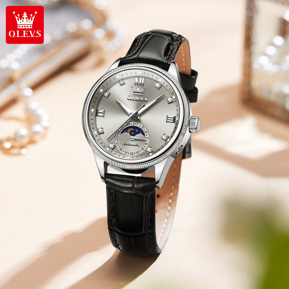 OLEVS fase lunar relojes de mo - Luxury Watch Time reseña y precio