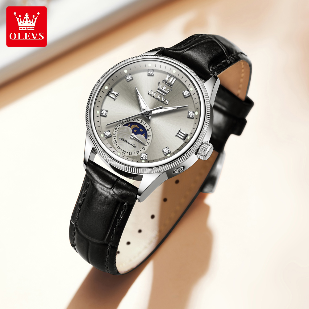 OLEVS fase lunar relojes de mo - Luxury Watch Time reseña y precio