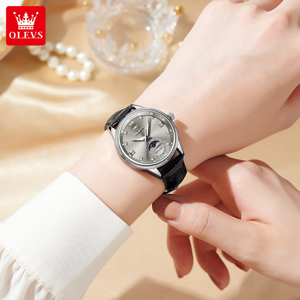 OLEVS fase lunar relojes de mo - Luxury Watch Time reseña y precio