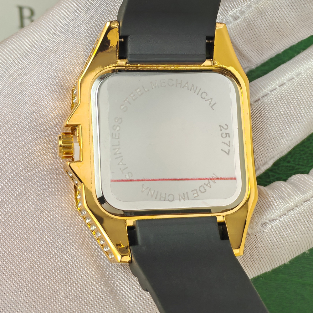 Reloj de Cuarzo Cuadrado de Mo - Luxury Watch Rubber Strap reseña y precio
