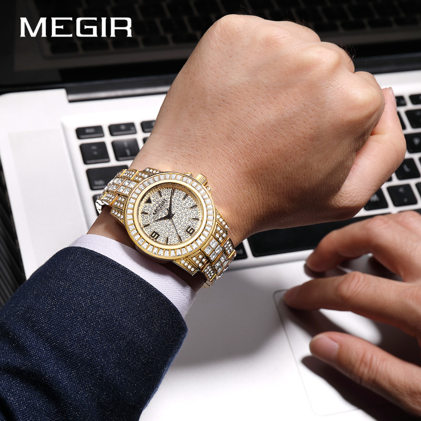 Relojes MEGIR de lujo con diam - Luxury Watch Diamond reseña y precio