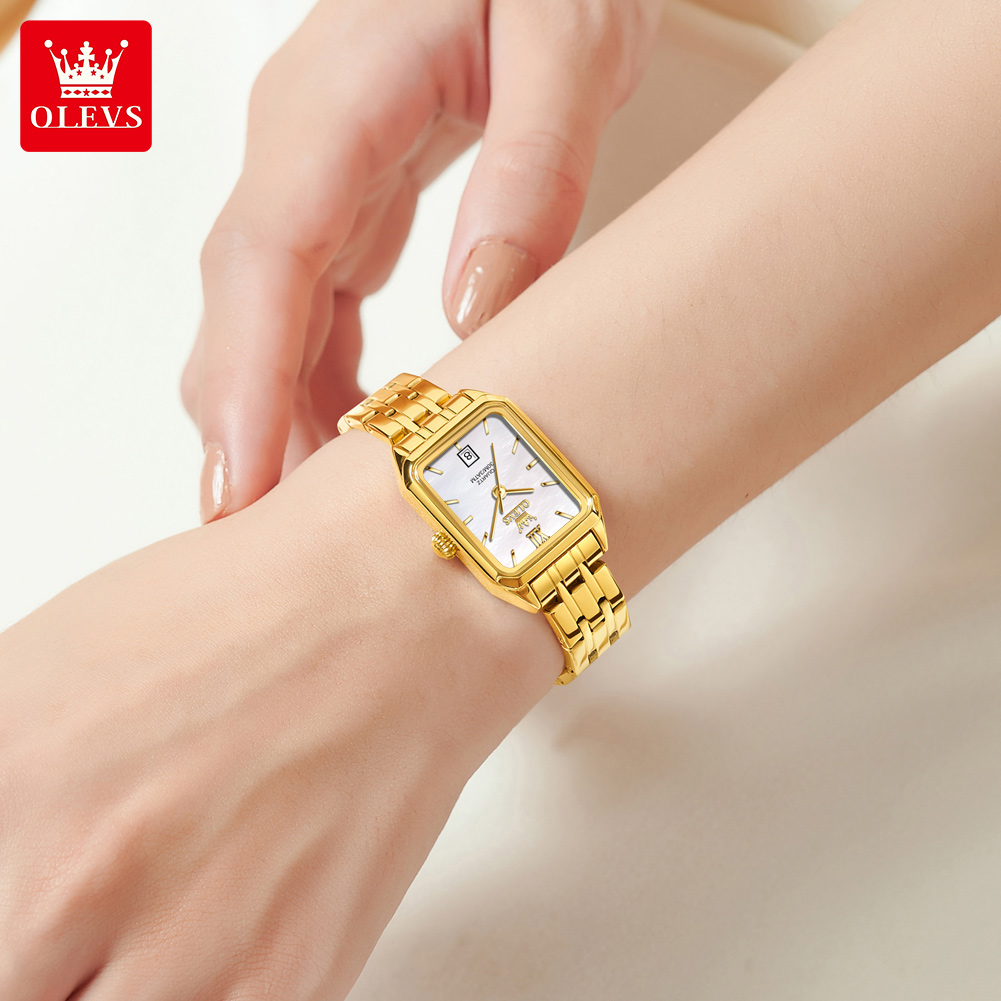 OLEVS elegante reloj de cuarzo - Luxury Watch Leather Strap reseña y precio