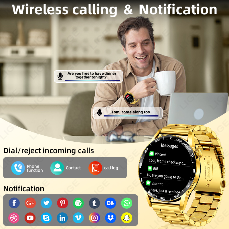 Reloj inteligente LIGE de lujo - Luxury Watch On Wrist reseña y precio