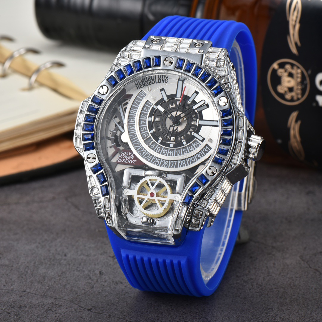 Caja completa de diamantes, re - Luxury Watch With Rubber Strap reseña y precio