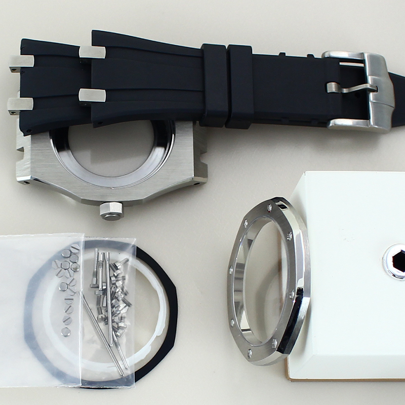 Cajas de reloj plateadas de 41 - Luxury Watch With Rubber Strap reseña y precio