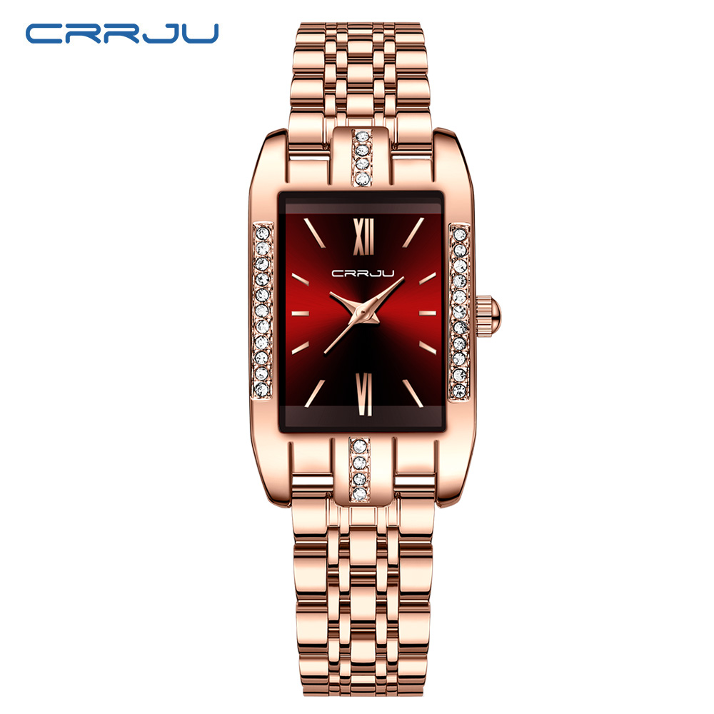 Reloj cuadrado de lujo CRRJU p - Luxury Watch For Women reseña y precio