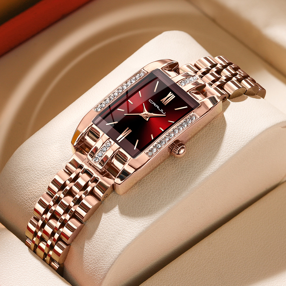 Reloj cuadrado de lujo CRRJU p - Luxury Watch For Women reseña y precio