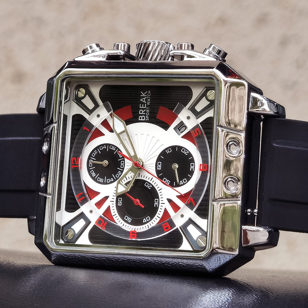 Nuevo reloj de cuarzo con cron - Luxury Watch With Rubber Strap reseña y precio
