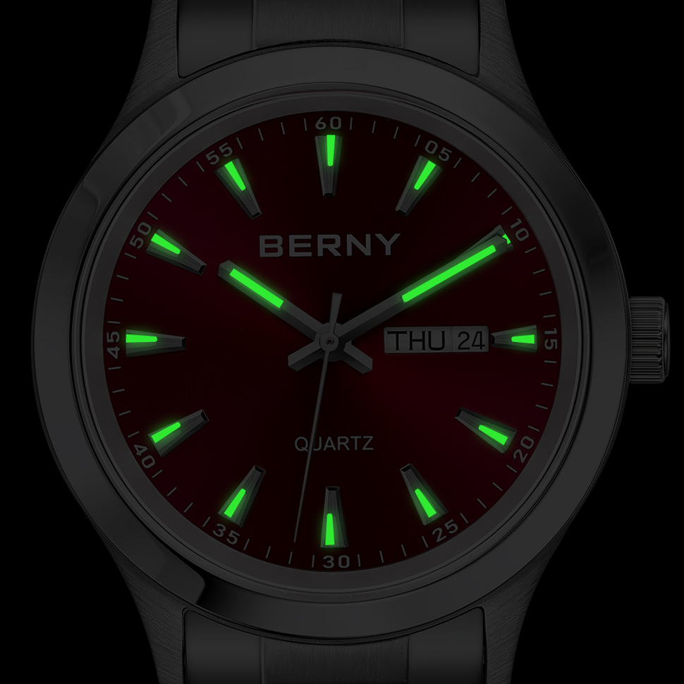 BERNY-reloj de cuarzo para hom - Diver Watch 300M reseña y precio