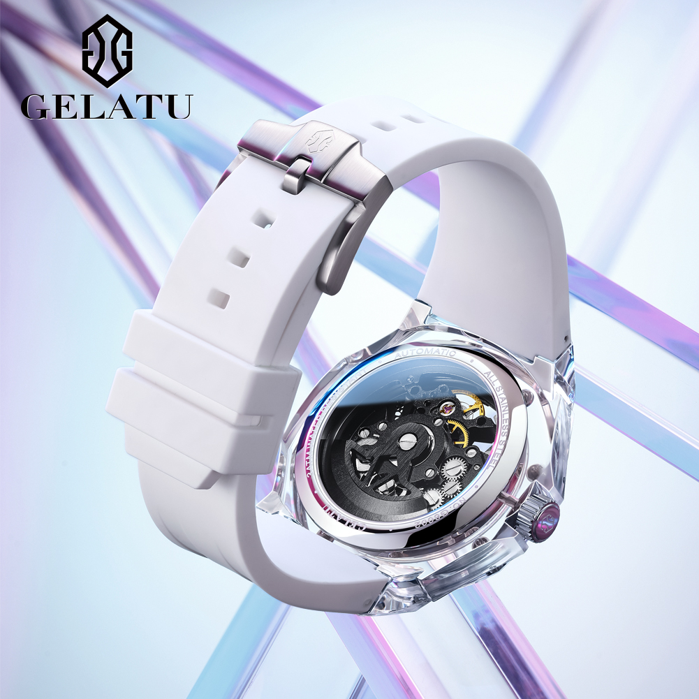GELATU 8002 reloj mecánico aut - Luxury Watch Leather Strap reseña y precio
