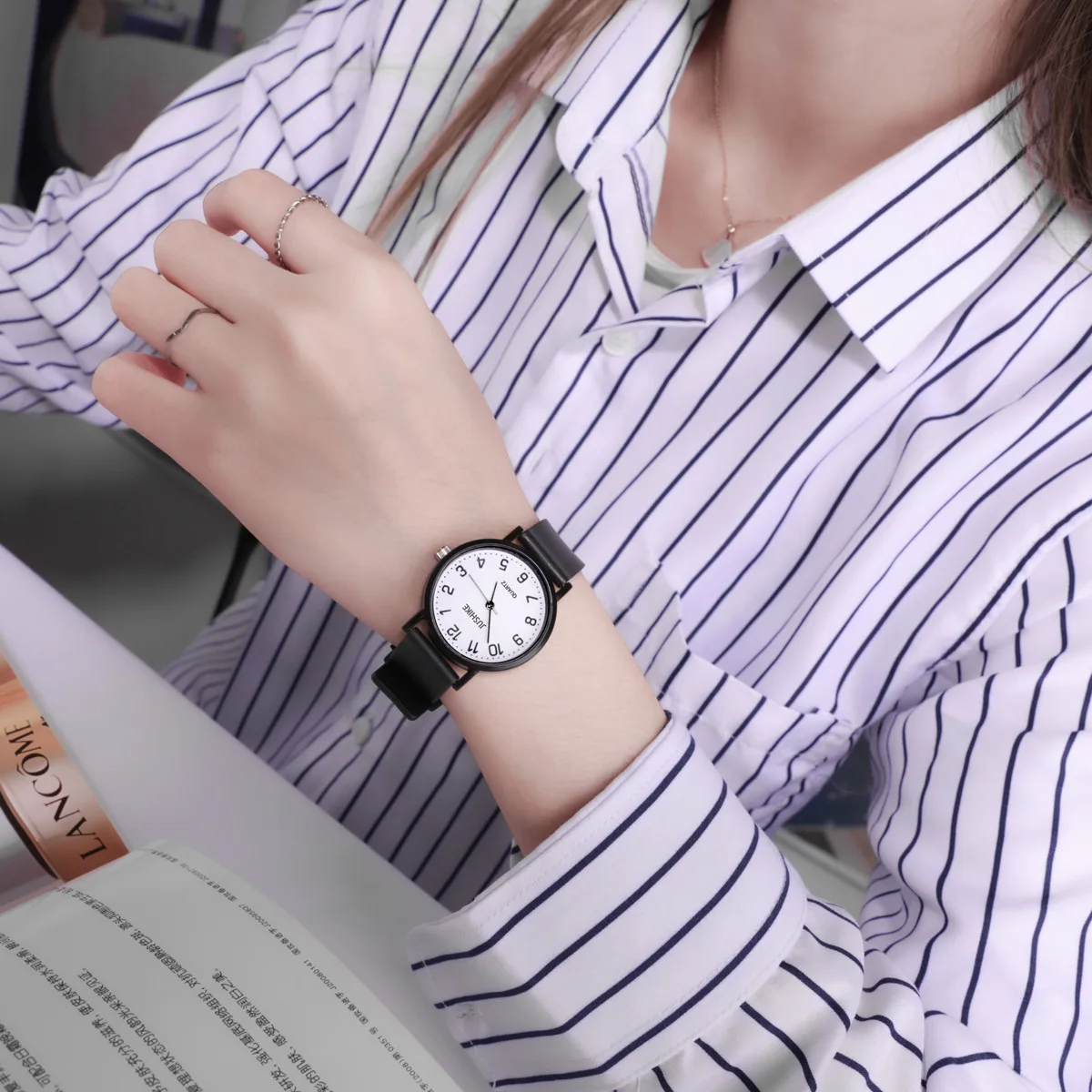 Reloj negro Simple, relojes de - Luxury Watch Leather Strap reseña y precio