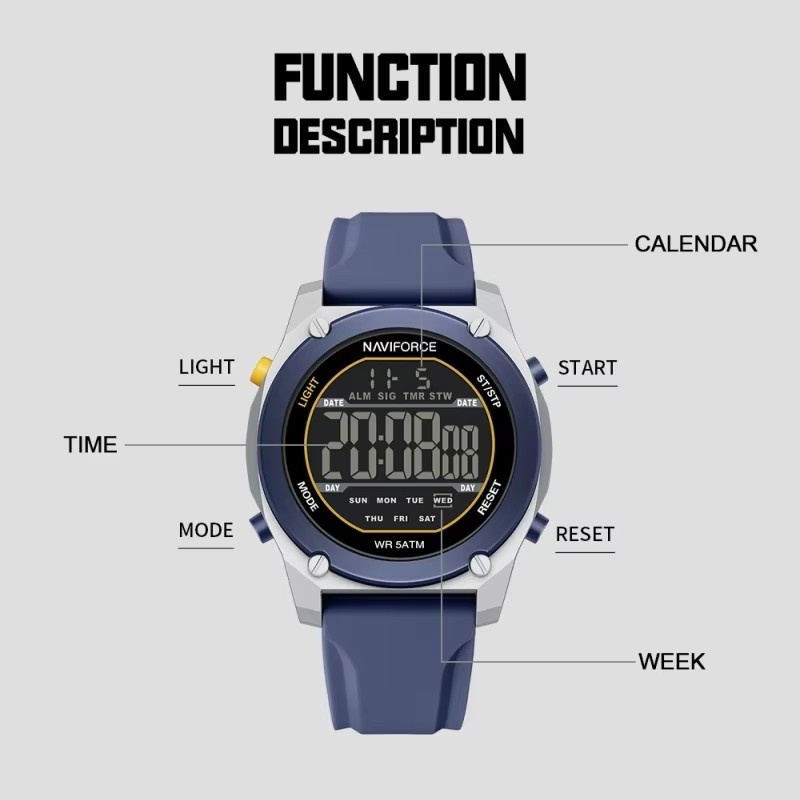 Reloj Electrónico NAVIFORCE pa - Diver Watch 300M reseña y precio
